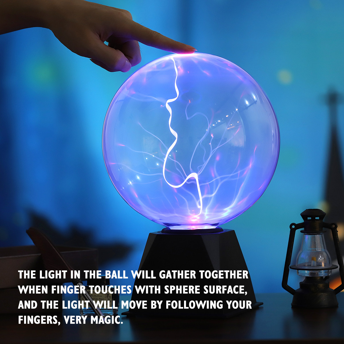 Globe Interactive Light - 8-дюймовая плазменная лампа-глобус, образовательная интерактивная световая