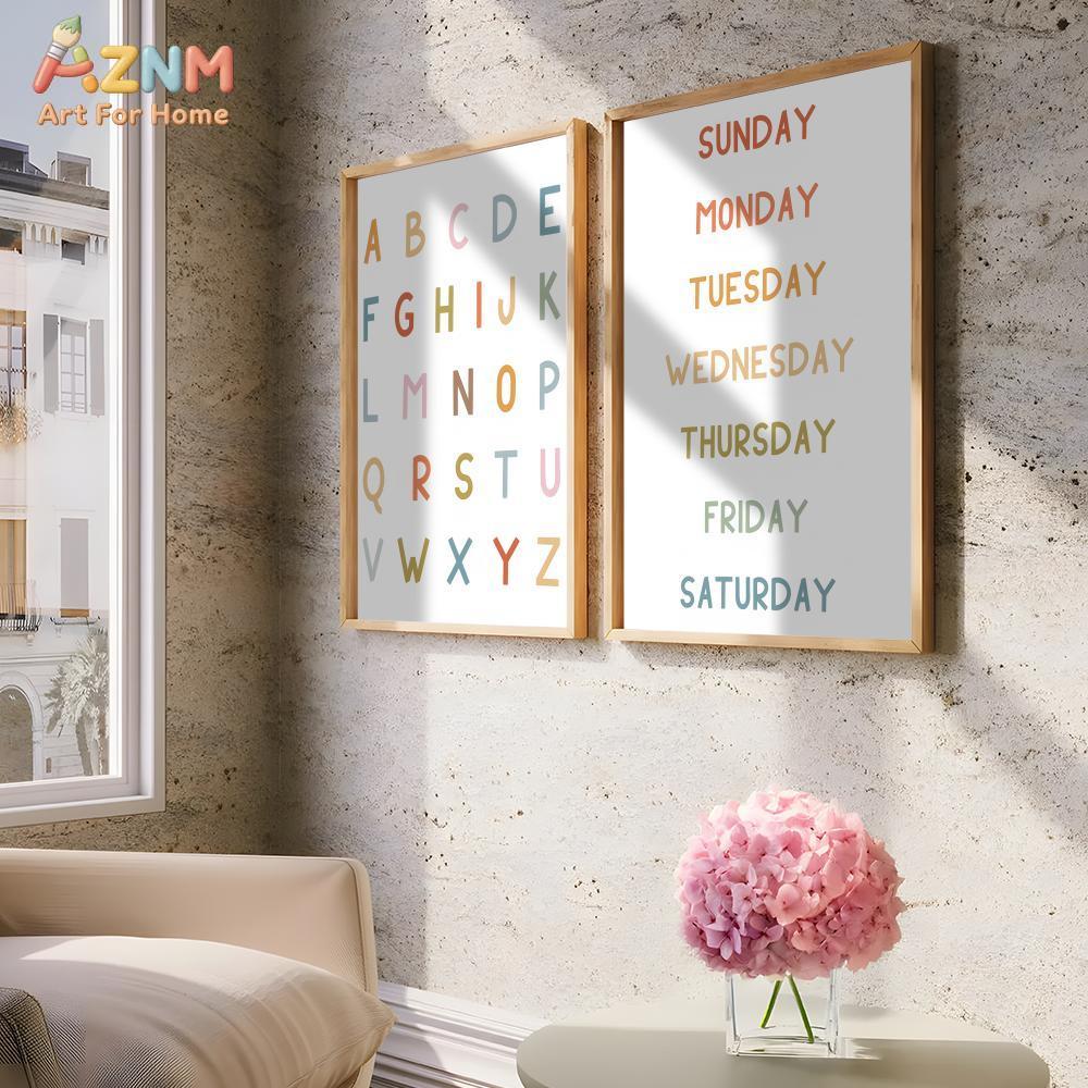 Обучающий постер AZNM с алфави – обзор и цена Kids Education Number