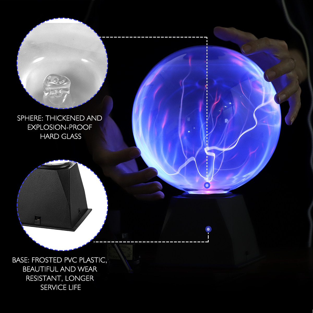 8-дюймовая плазменная лампа-гл – обзор и цена Globe Interactive Light