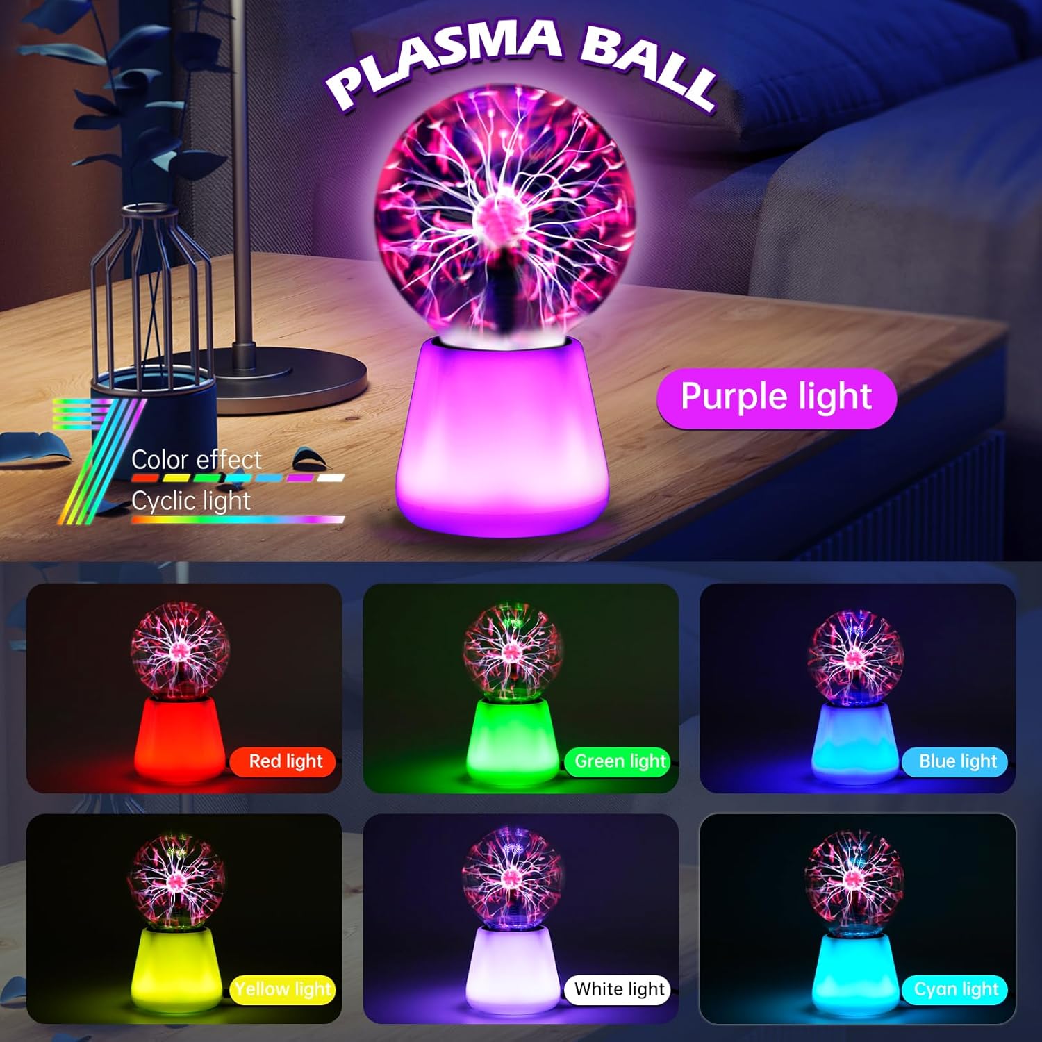 Плазменный шар, интерактивная  – обзор и цена Globe Interactive Light