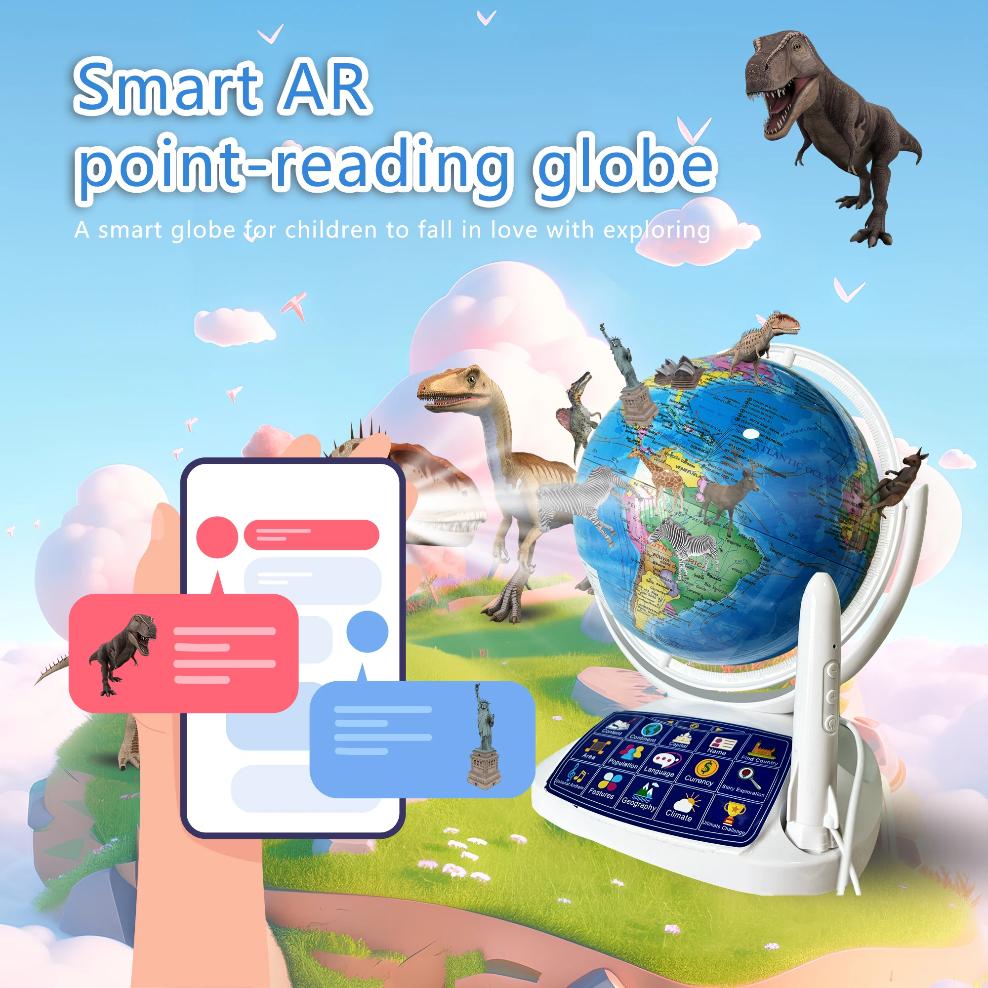 Интерактивный умный глобус AR  – обзор и цена Globe Interactive Light